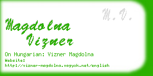 magdolna vizner business card
